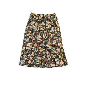 Nikki Multicolored Pull On A-Line Floral Midi Skirt- Size Medium